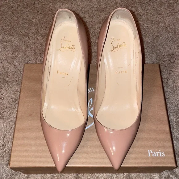 Christian Louboutin Pigalle Plato 100 mm Nude 39.5 - Picture 3 of 9